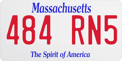 MA license plate 484RN5
