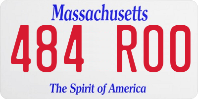 MA license plate 484RO0