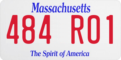 MA license plate 484RO1
