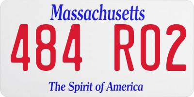 MA license plate 484RO2