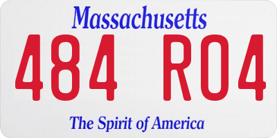 MA license plate 484RO4