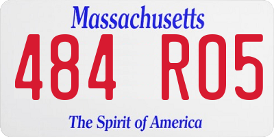 MA license plate 484RO5