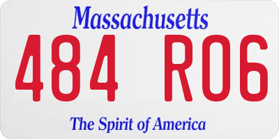 MA license plate 484RO6