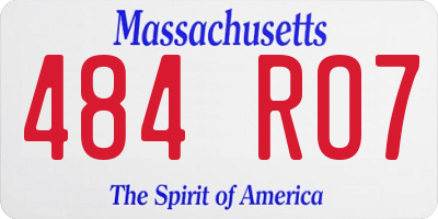 MA license plate 484RO7