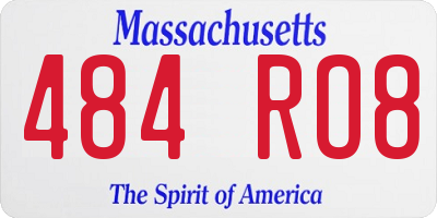 MA license plate 484RO8