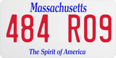 MA license plate 484RO9