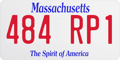 MA license plate 484RP1
