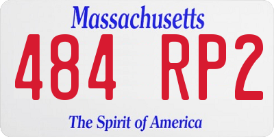 MA license plate 484RP2