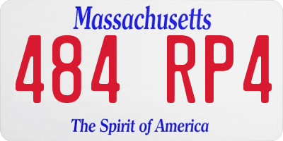 MA license plate 484RP4