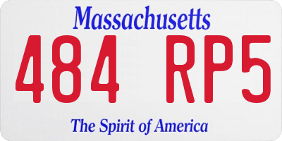 MA license plate 484RP5