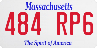 MA license plate 484RP6