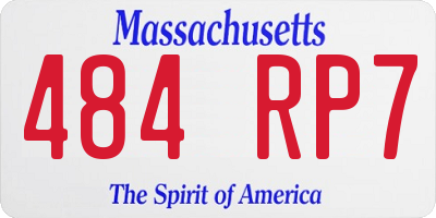 MA license plate 484RP7