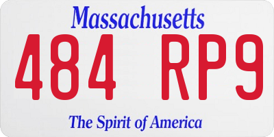 MA license plate 484RP9