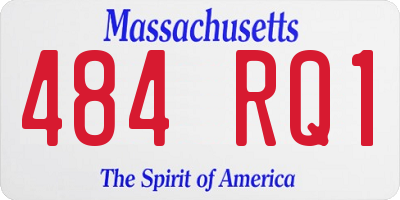 MA license plate 484RQ1