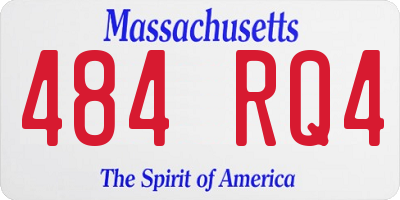 MA license plate 484RQ4