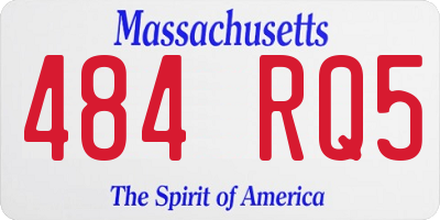 MA license plate 484RQ5