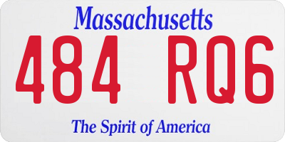 MA license plate 484RQ6