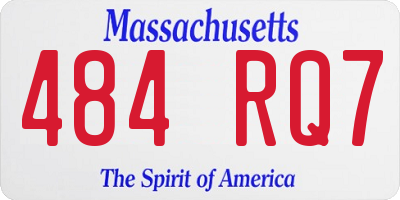 MA license plate 484RQ7