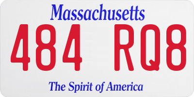 MA license plate 484RQ8