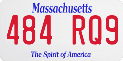 MA license plate 484RQ9