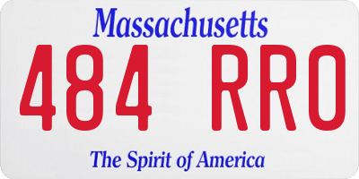 MA license plate 484RR0