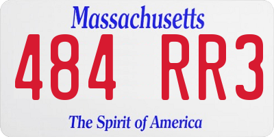 MA license plate 484RR3
