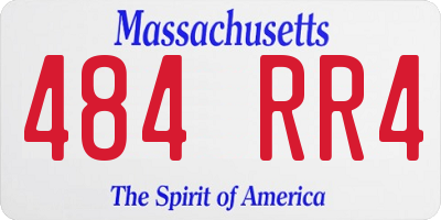 MA license plate 484RR4