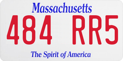 MA license plate 484RR5