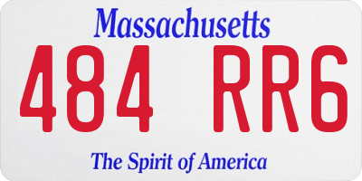 MA license plate 484RR6