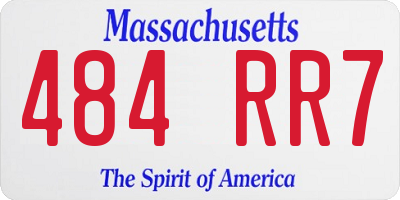 MA license plate 484RR7