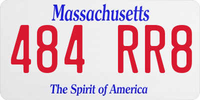 MA license plate 484RR8