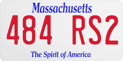 MA license plate 484RS2