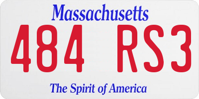 MA license plate 484RS3