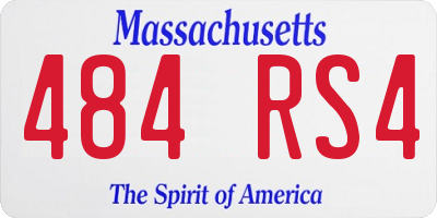 MA license plate 484RS4