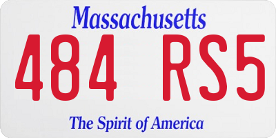 MA license plate 484RS5