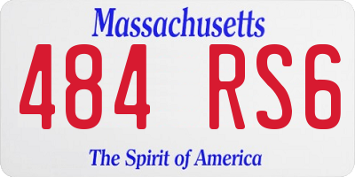 MA license plate 484RS6