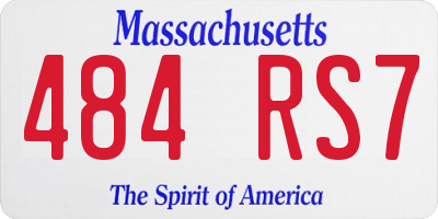 MA license plate 484RS7
