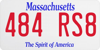 MA license plate 484RS8