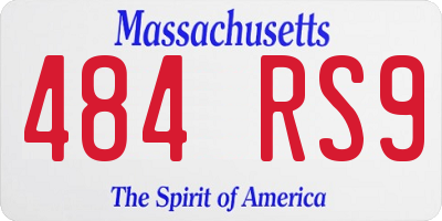 MA license plate 484RS9
