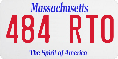 MA license plate 484RT0
