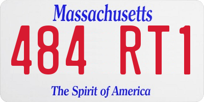 MA license plate 484RT1