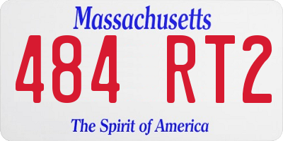 MA license plate 484RT2
