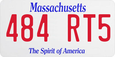 MA license plate 484RT5