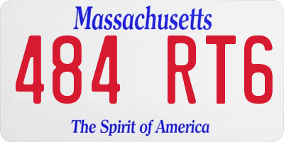 MA license plate 484RT6