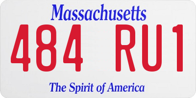 MA license plate 484RU1