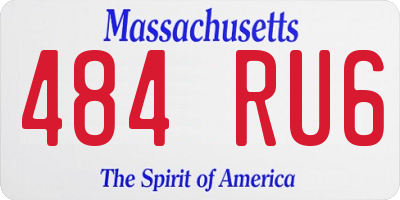 MA license plate 484RU6