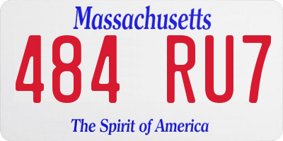 MA license plate 484RU7