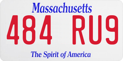 MA license plate 484RU9