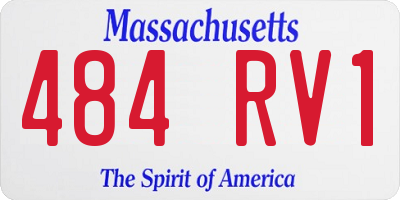 MA license plate 484RV1