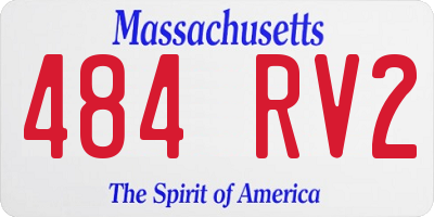 MA license plate 484RV2